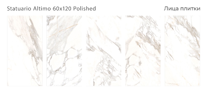 Керамический гранит Statuario Altimo Polished 60x120