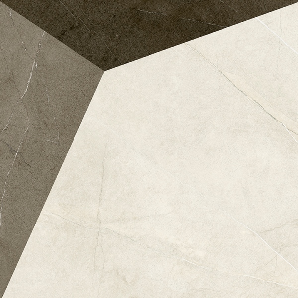 Керамический гранит Fiamma White ins.Frame 60x60