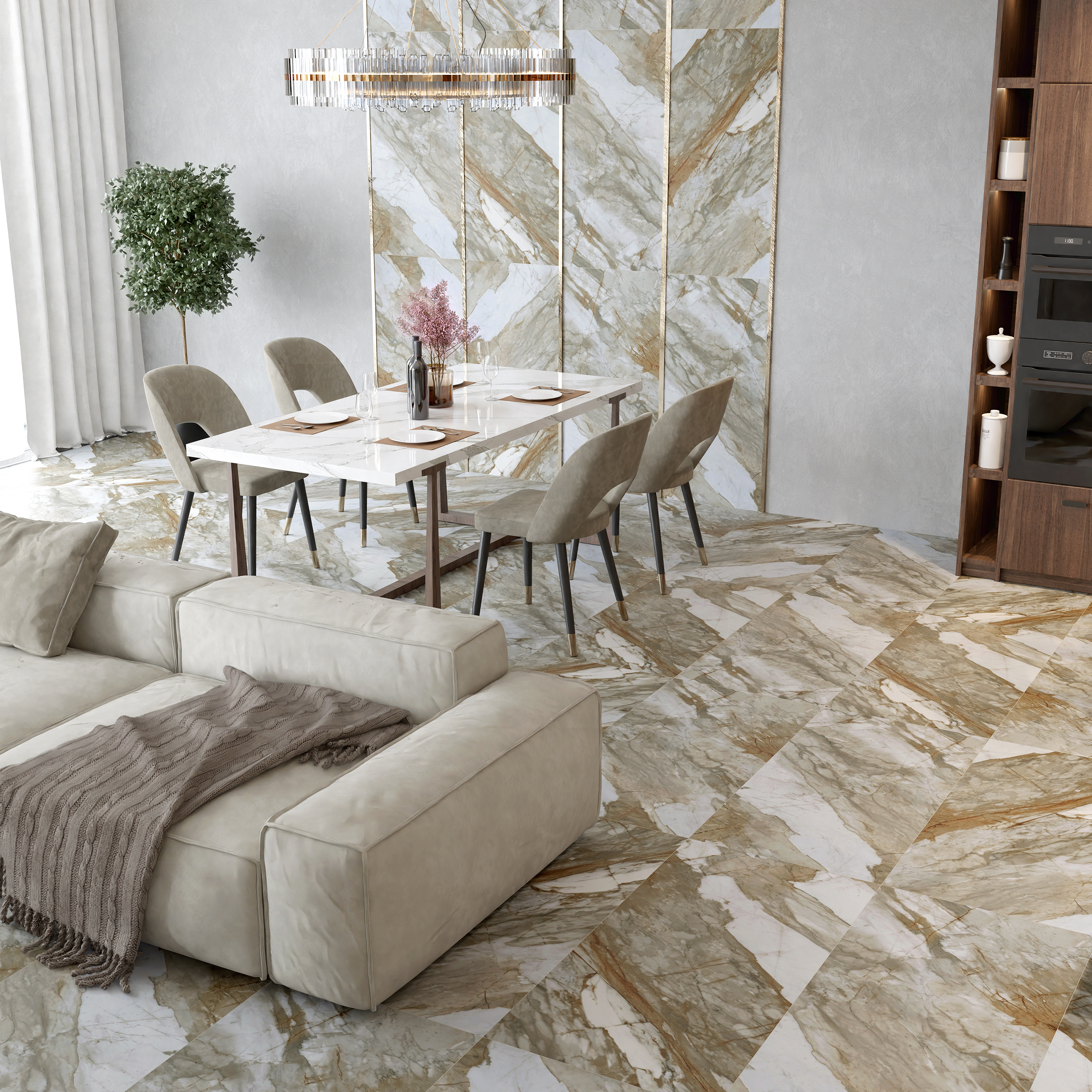 Керамический гранит Гранитея Нейва G394MR коричневый матовый 1200х600x10