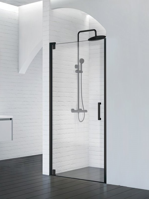Душевая дверь в нишу MARMI-B-1 90-C-NERO прозрачное стекло