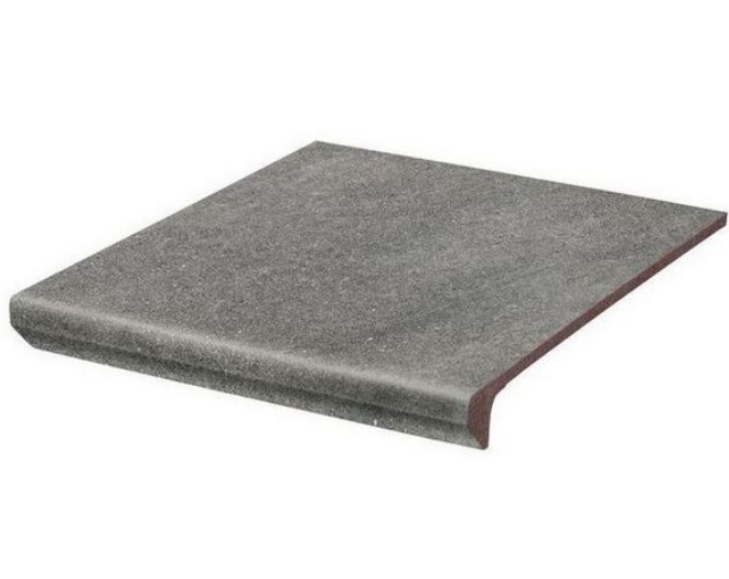 Ступень Mattone Sabbia Grafit простая с капиносом структурная