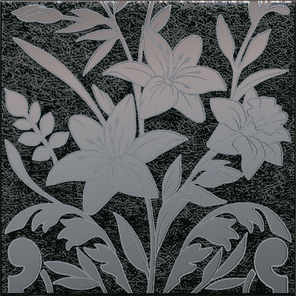 Керамический декор Барберино HGD\B567\5292 3 черный глянцевый