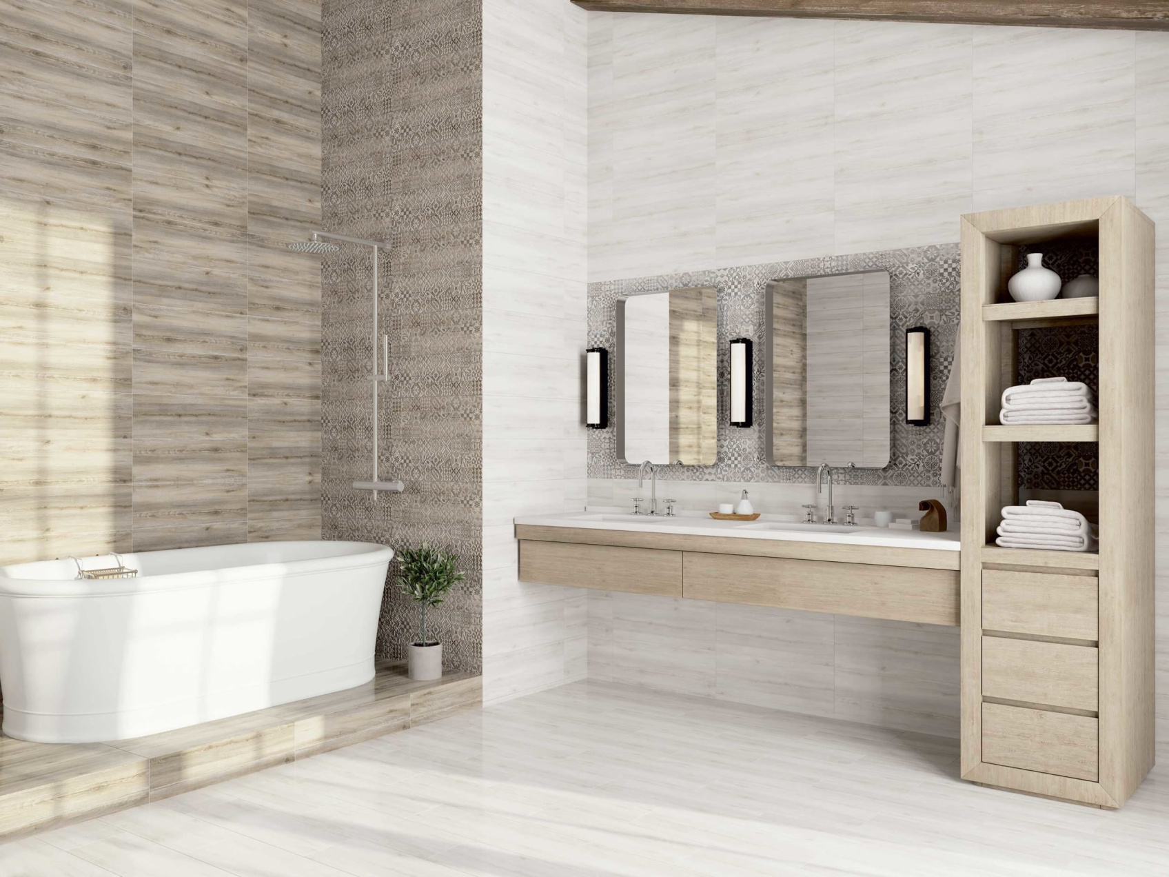 Керамический гранит Lasselsberger Ceramics Альбервуд 6264-0064 (ст. арт. 6064-0190) 20x60 серый