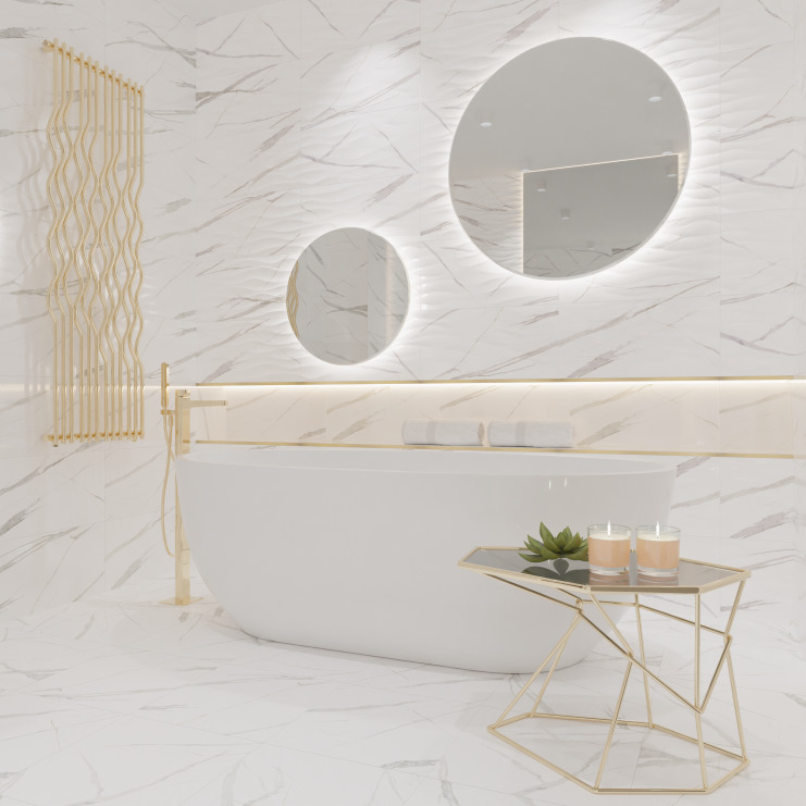 Керамическая плитка Махаон TP453604D белая напольная 45х45