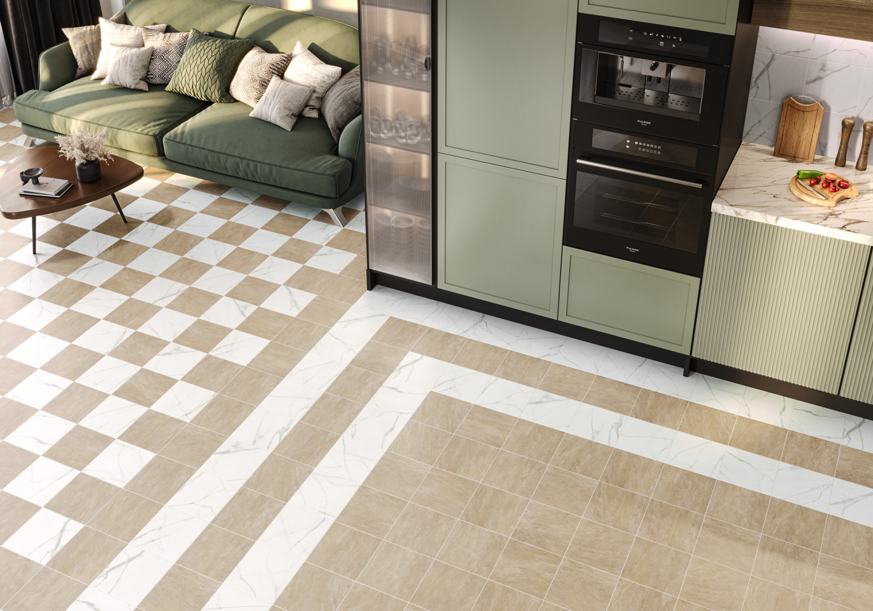 Керамический гранит New Trend Design Stone Marfil GP2020DNS11 матовый 20x20