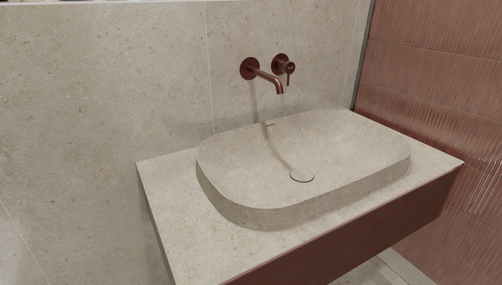 Душевая (4,9 кв.м) в эко-стиле с нотками флористики