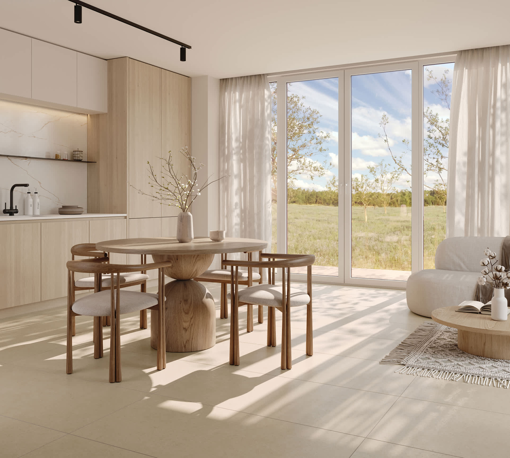 Керамический гранит Lasselsberger Ceramics Полдень 6461-0419 60х60 бежевый