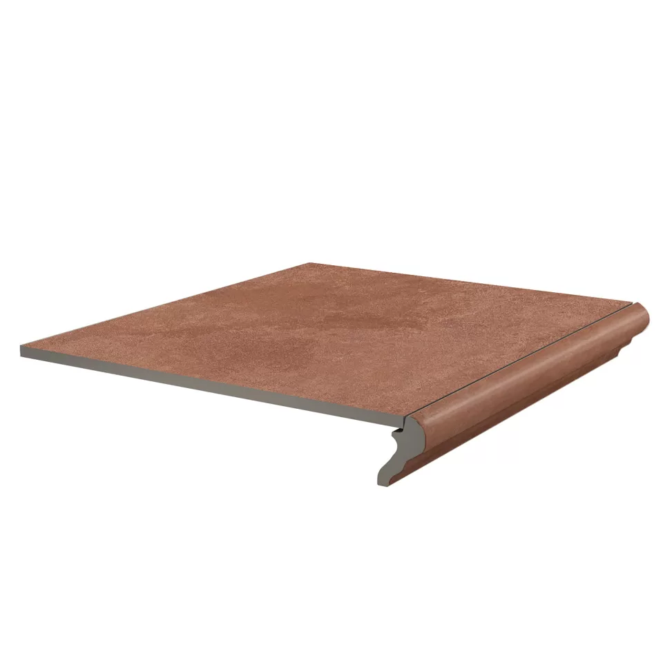 Керамическая ступень Kerama Marazzi Хадду фронтальная красная матовая 40.2x34