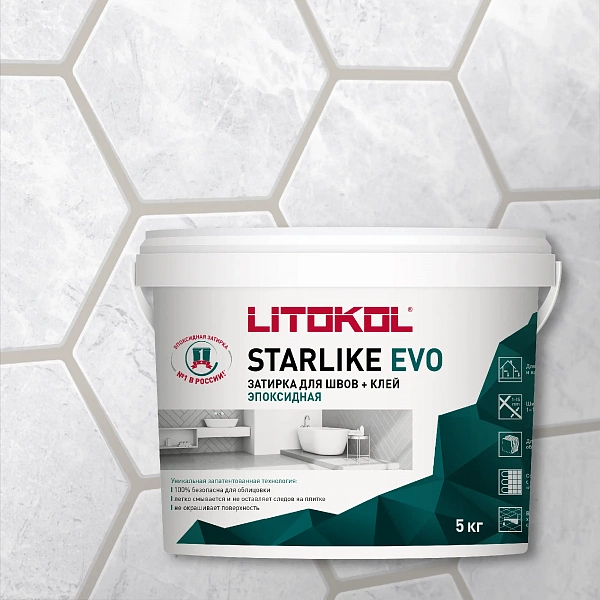 Затирка STARLIKE EVO S.202 Naturale 5 кг в Уфе — купить с доставкой | Nova