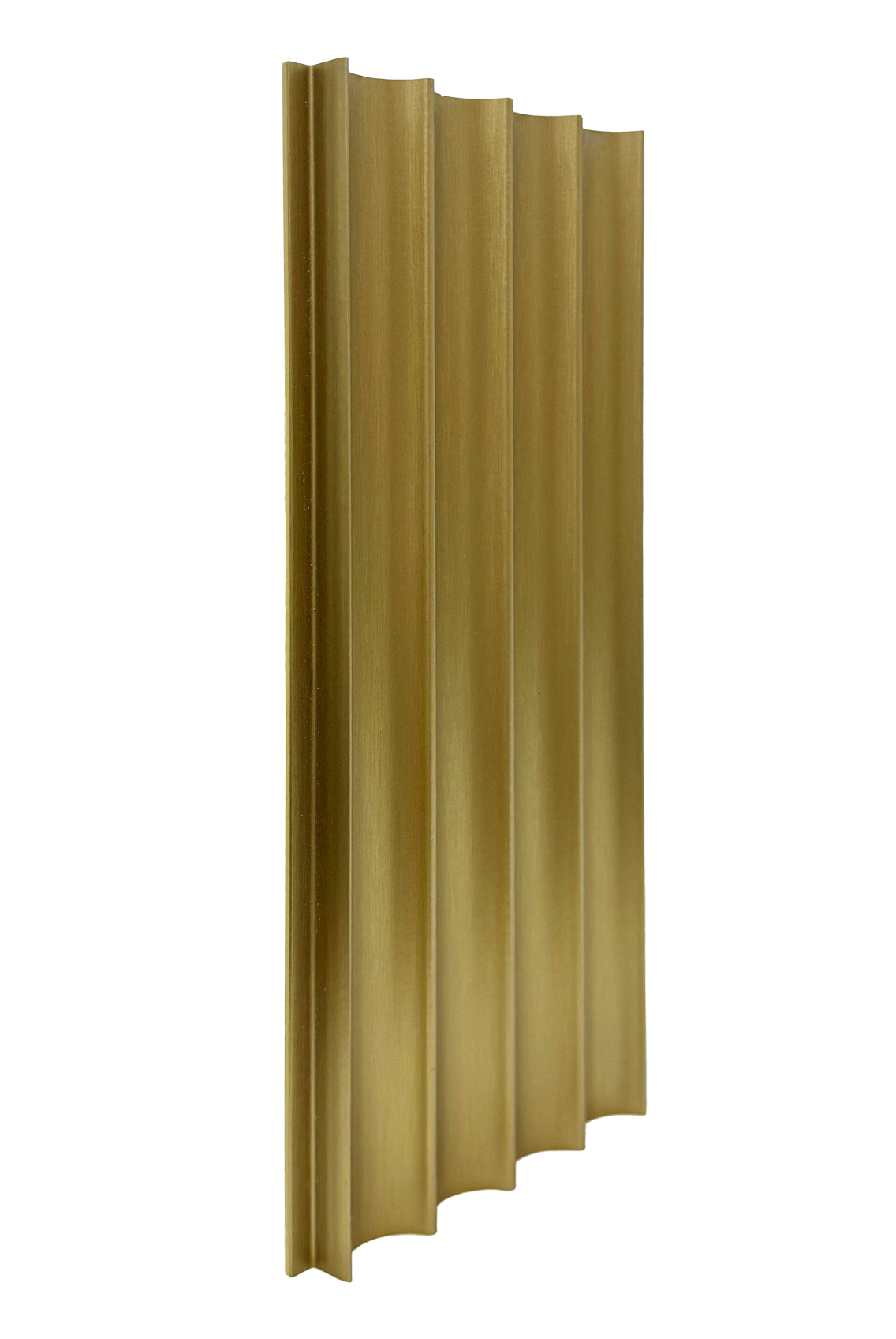 Бамбуковая панель Bonaparte рифленая Wave gold metal 2800*100*15 (1шт=0,28 кв.м.)