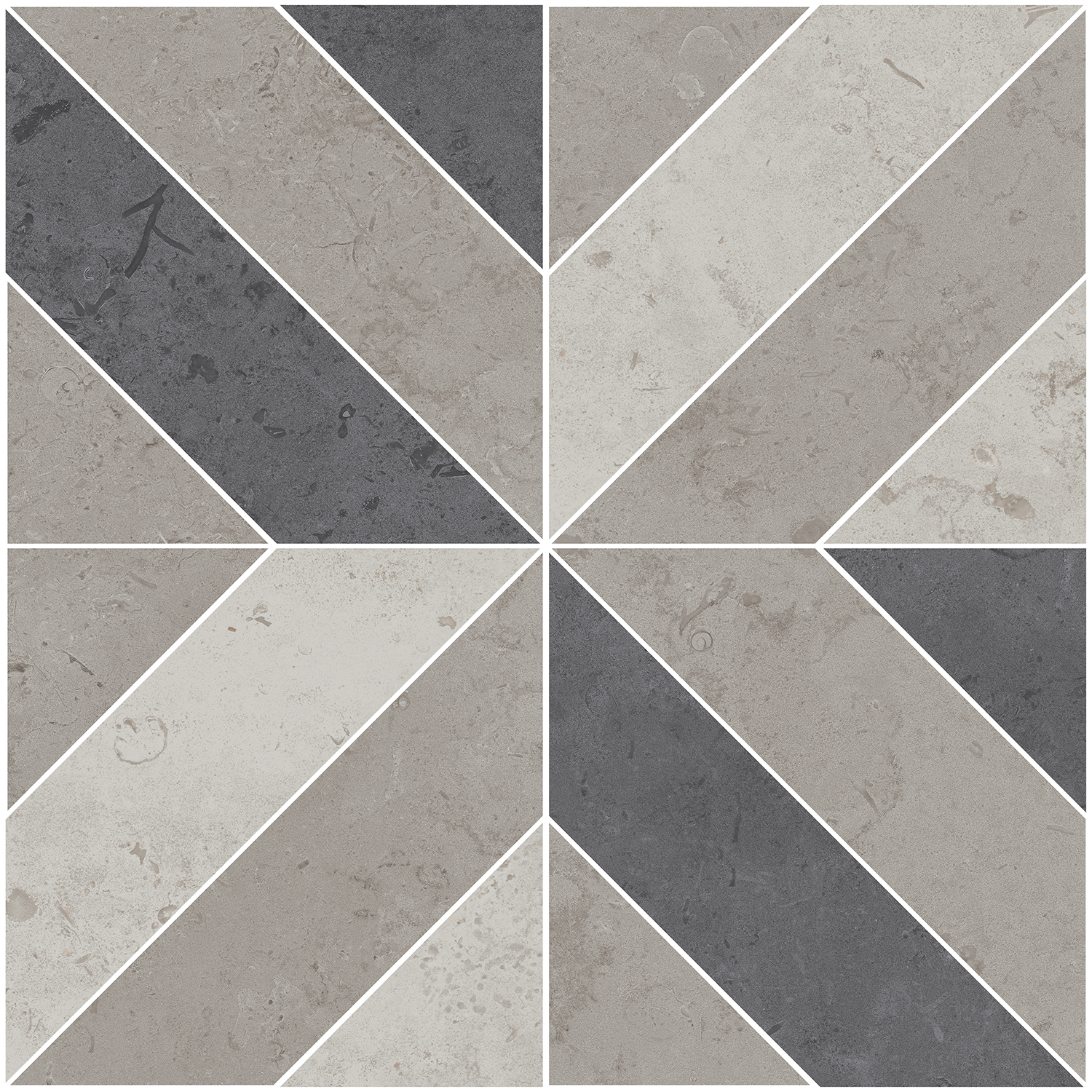 Керамический декор Про Лаймстоун ID124T серый матовый 60x60 (ст.арт.  ID124)