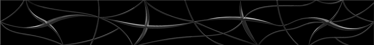 Керамический бордюр Azori Vela Nero Stella 50,5x6,2