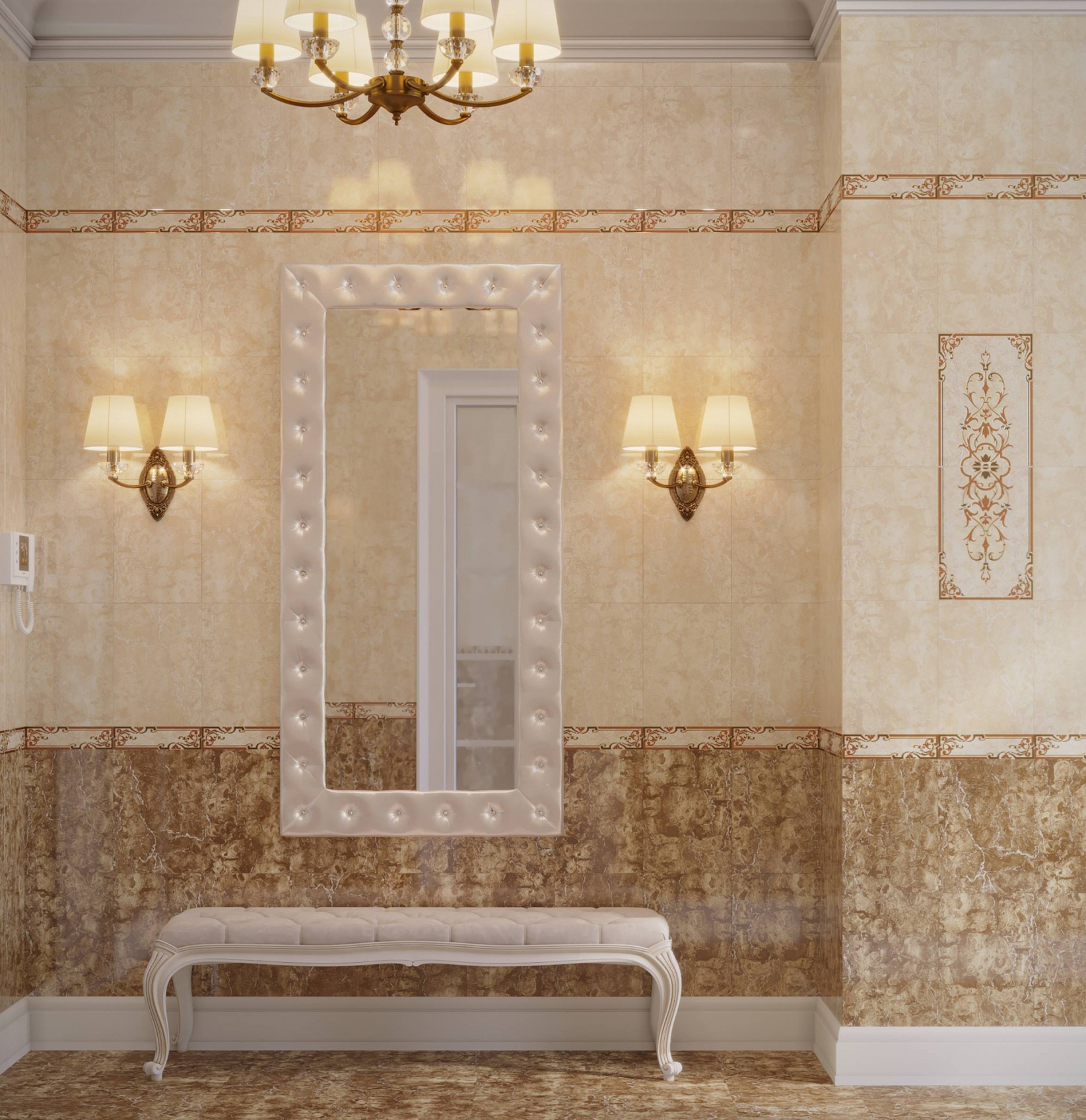 Керамический декор Axima Изабель D2 25x35