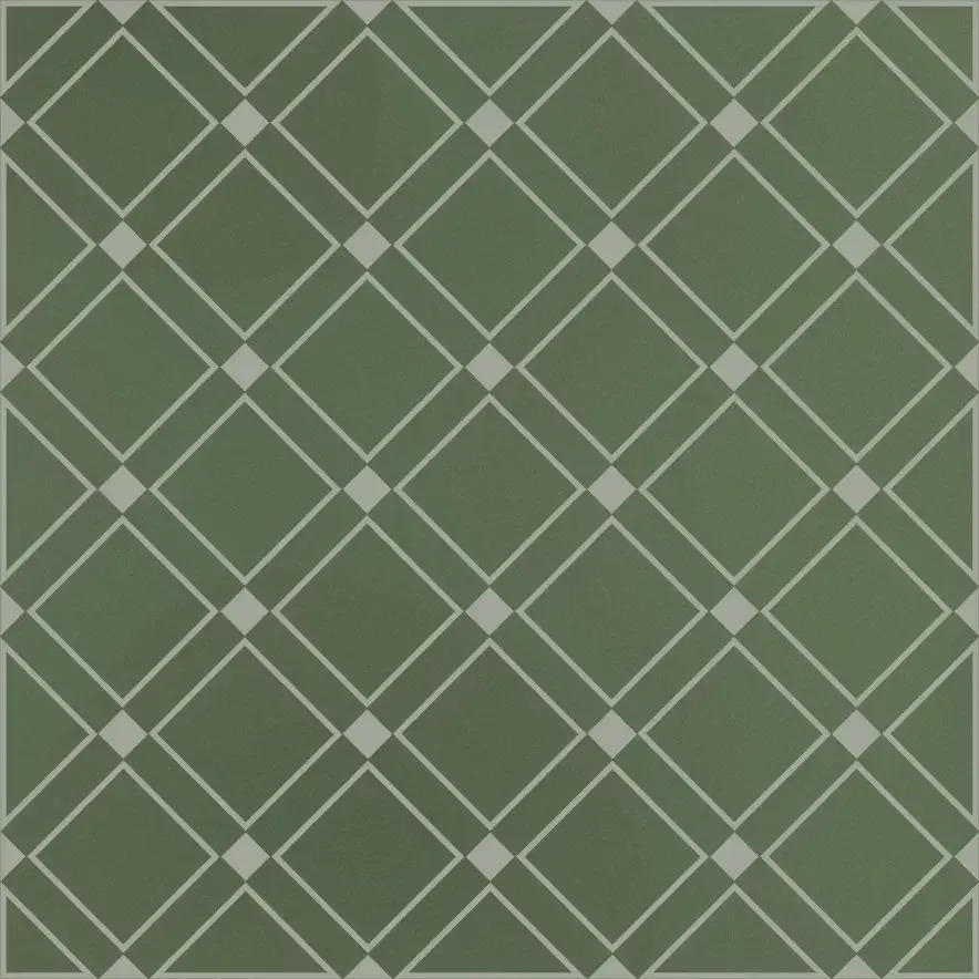 Керамический декор Kerama Marazzi Бахия 1 зеленый глянцевый 9,8x9,8x0,7