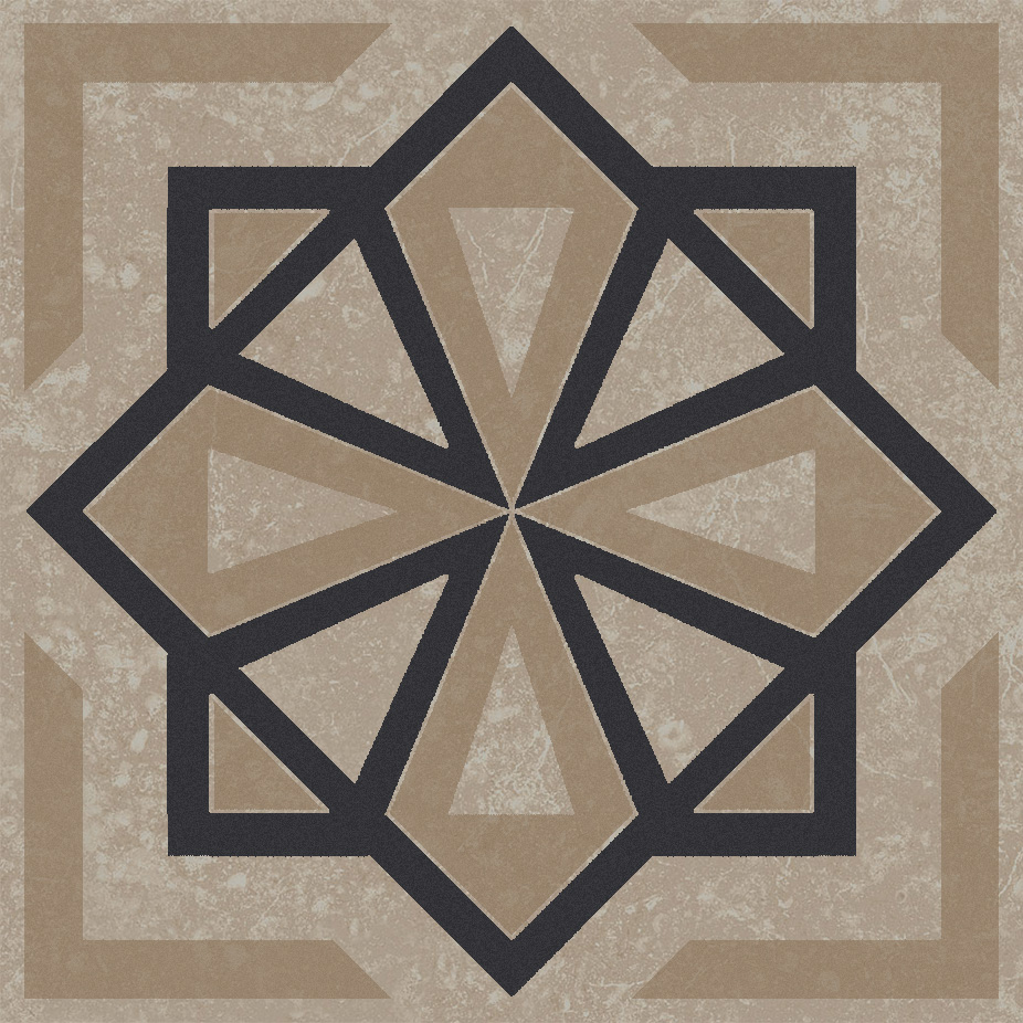 Керамический декор Kerama Marazzi Касабланка бежевый светлый матовый 9.8x9.8x0.7