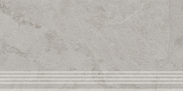 Керамическая ступень Kerama Marazzi Сплит серый светлый матовый обрезной 30x60x0,8