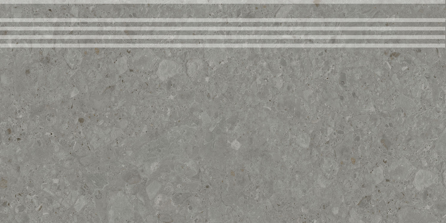 Керамическая ступень Kerama Marazzi Чеппо ди Гре серая темная матовая обрезная 30x60 в Уфе — купить с доставкой | Nova