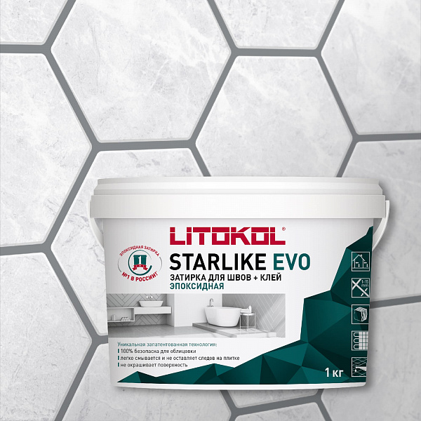 Затирка STARLIKE EVO S.115 Grigio Seta 1 кг в Уфе — купить с доставкой | Nova