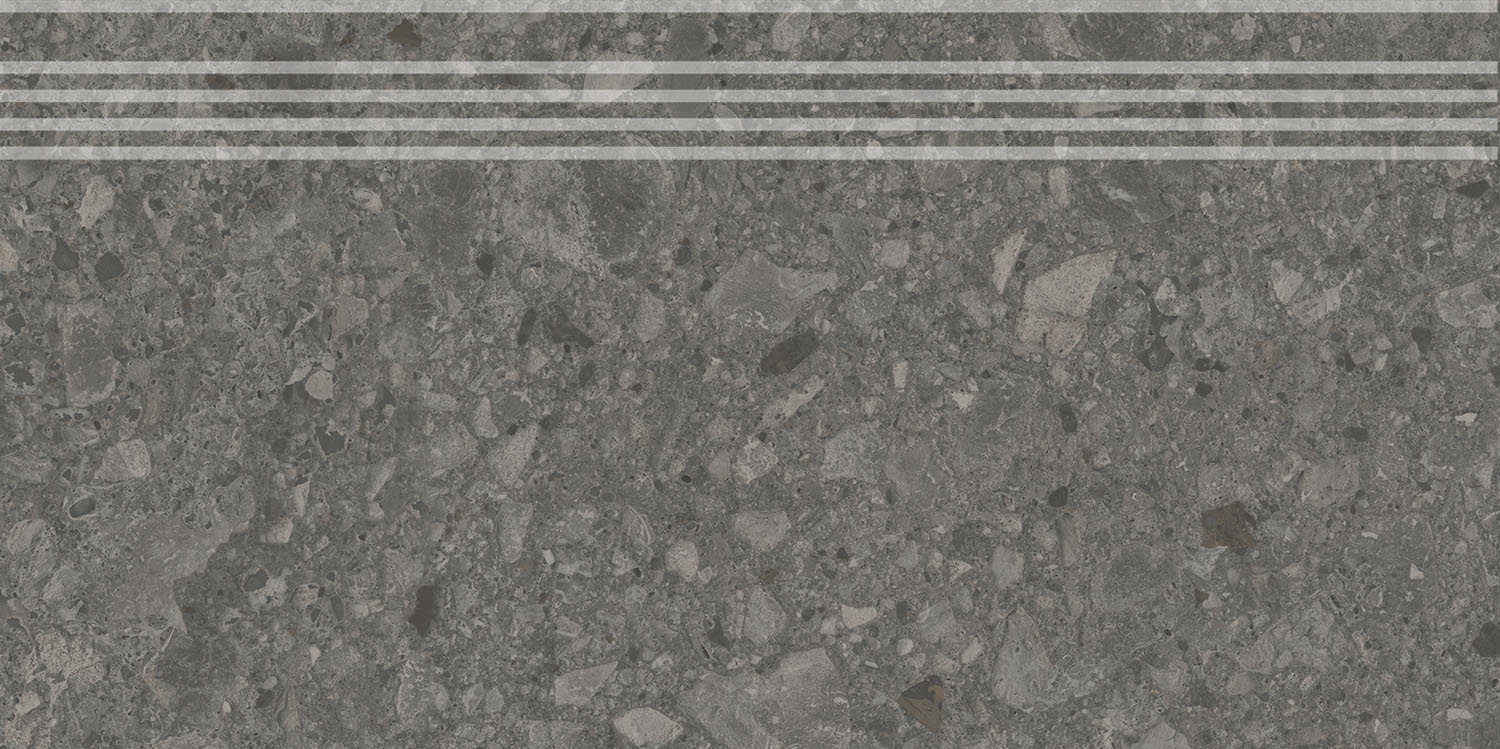 Керамическая ступень Kerama Marazzi Чеппо ди Гре антрацит матовая обрезная 30x60 в Уфе — купить с доставкой | Nova