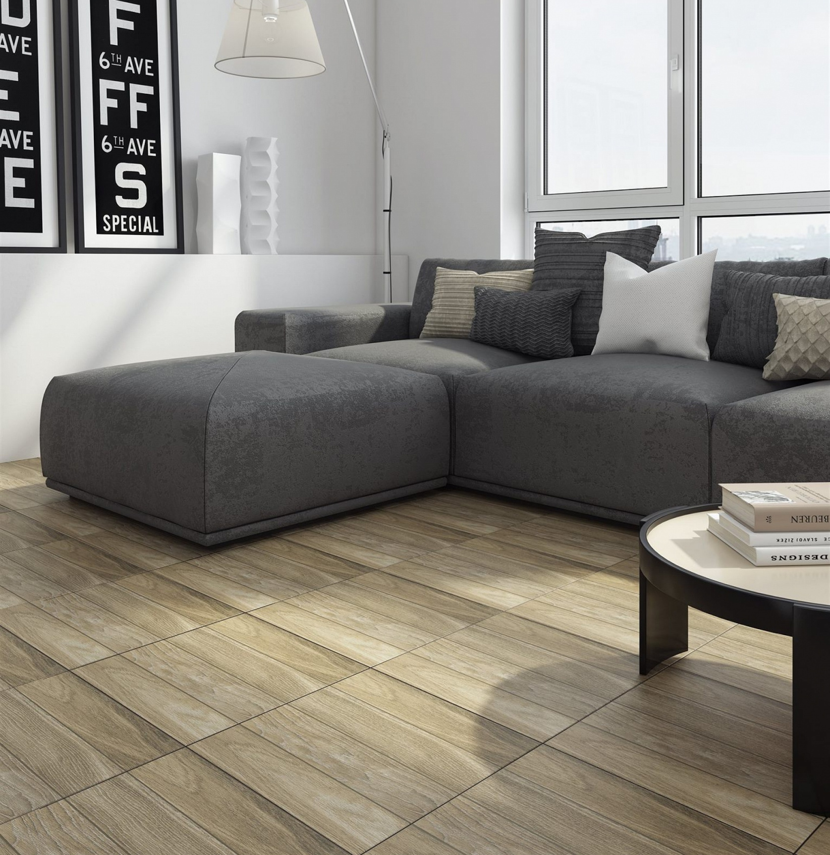 Керамическая плитка Axima Форест дуб беленый напольная 40x40