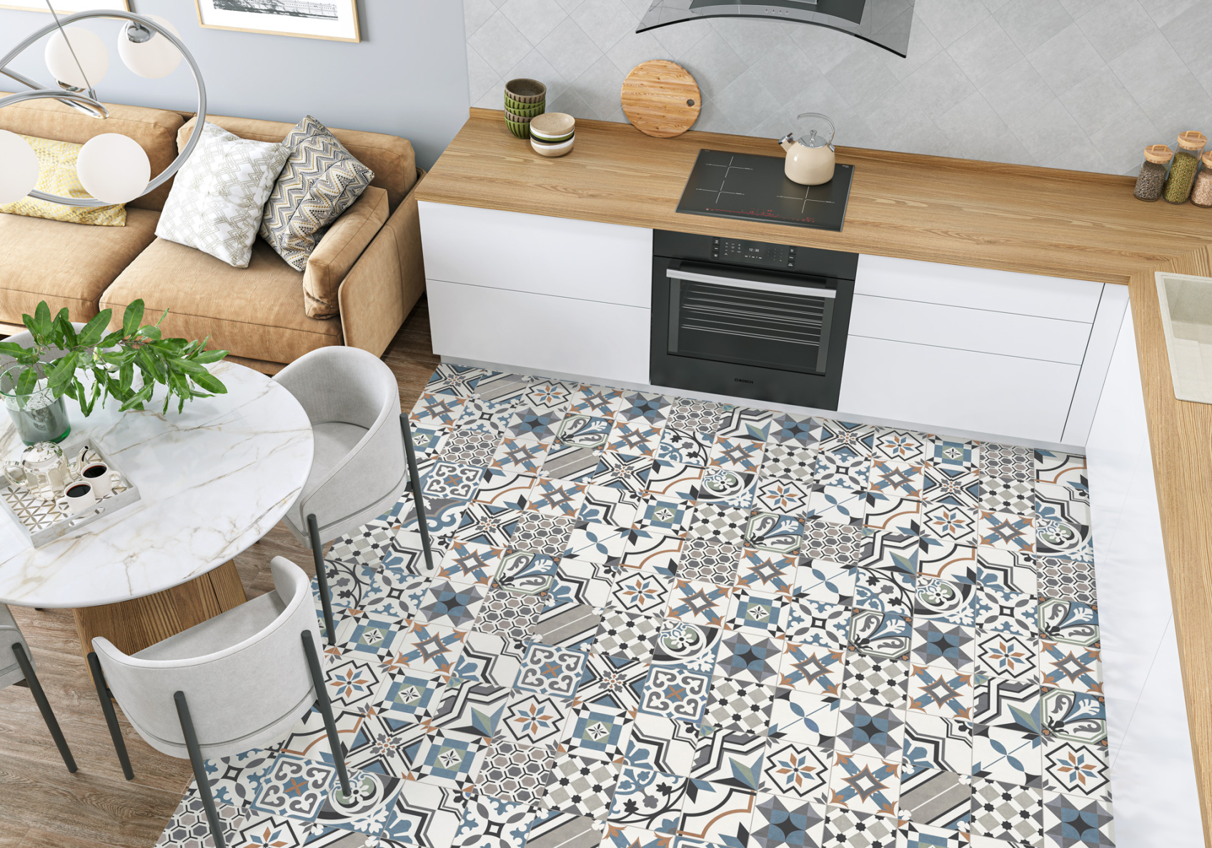 Керамический гранит New Trend Design Mix 2 GP2020DMX23 матовый 20x20 в Уфе — купить с доставкой | Nova