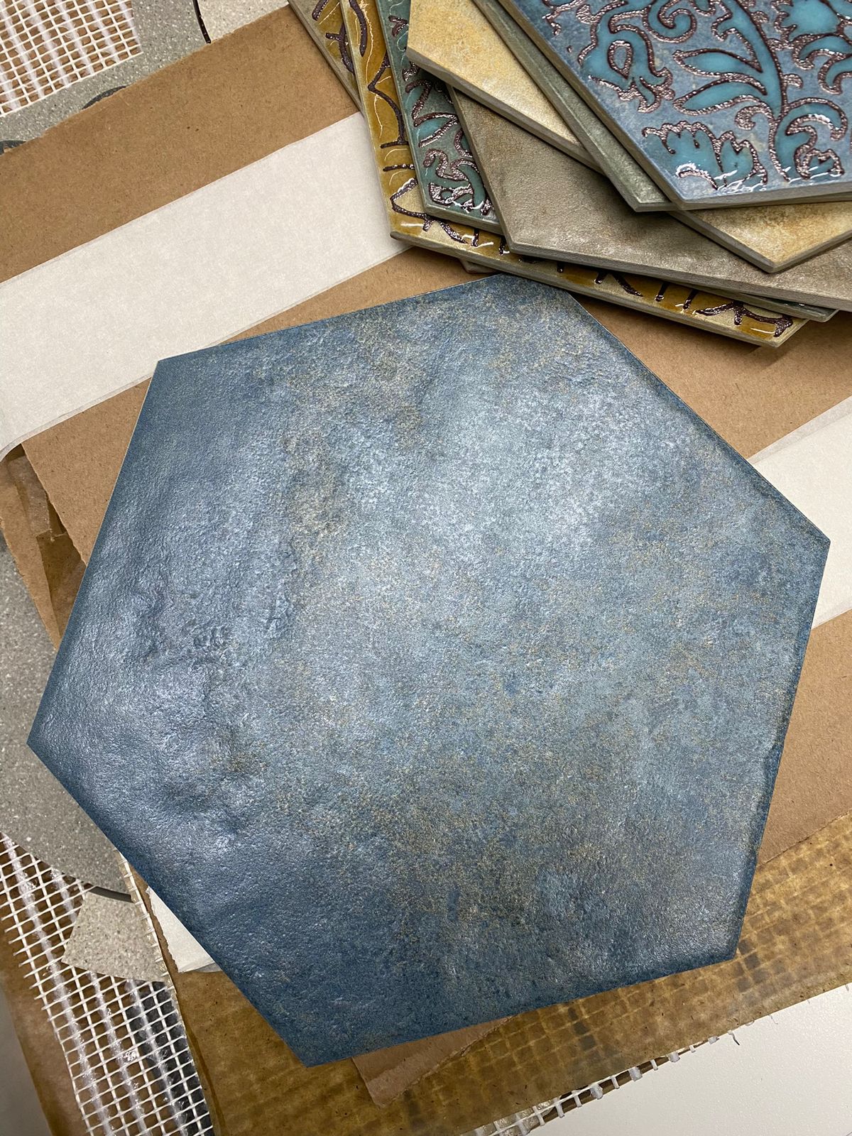Керамический гранит Kerama Marazzi Гроссето SG23036N синий матовый 20х23,1