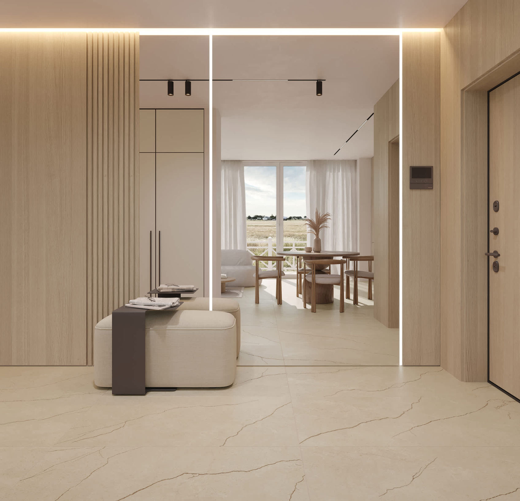 Керамический гранит Lasselsberger Ceramics Полдень 6493-0132 60х120 песочный