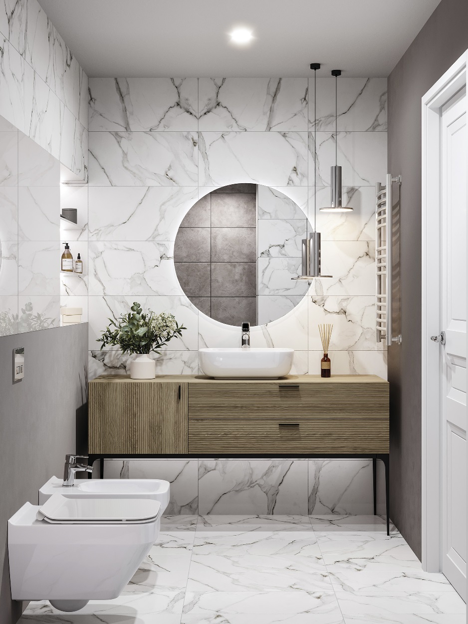 Зеркало ECLIPSE smart 90x90 в черной рамке