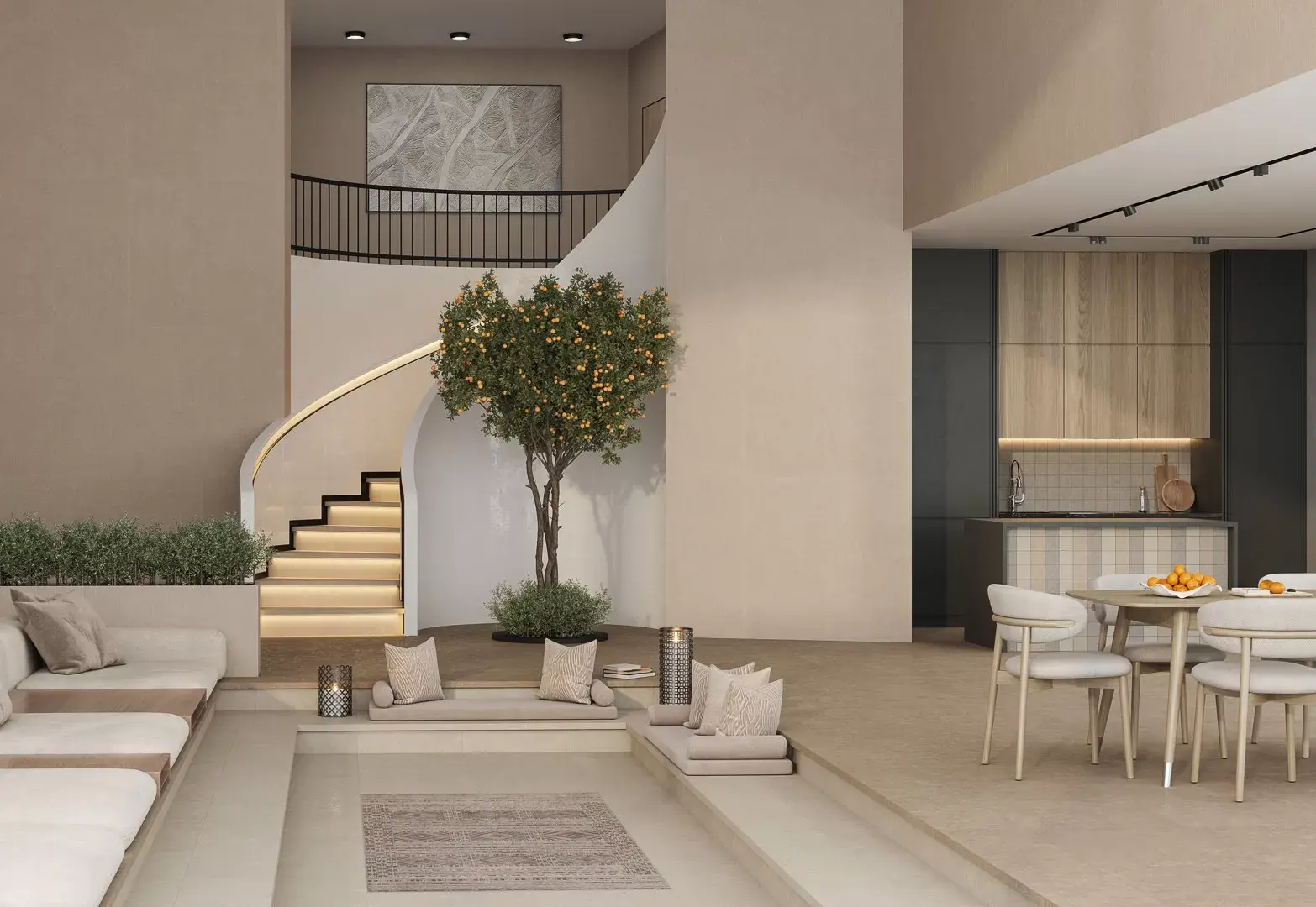 Керамический гранит Kerama Marazzi Касабланка HP бежевый светлый матовый обрезной 60x119.5x0.9