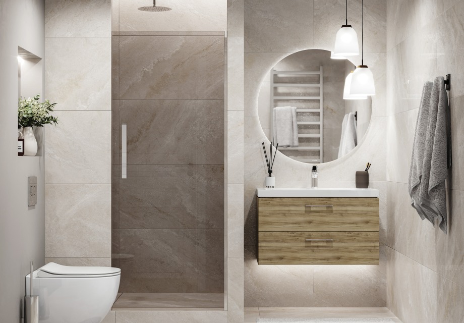 Керамический гранит Meissen Keramik Sense серый рельеф 44.8x89.8