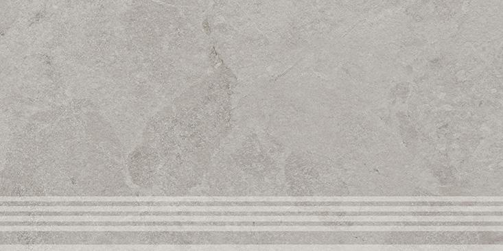 Керамическая ступень Kerama Marazzi Сплит серый светлый матовый обрезной 30x60x0,8