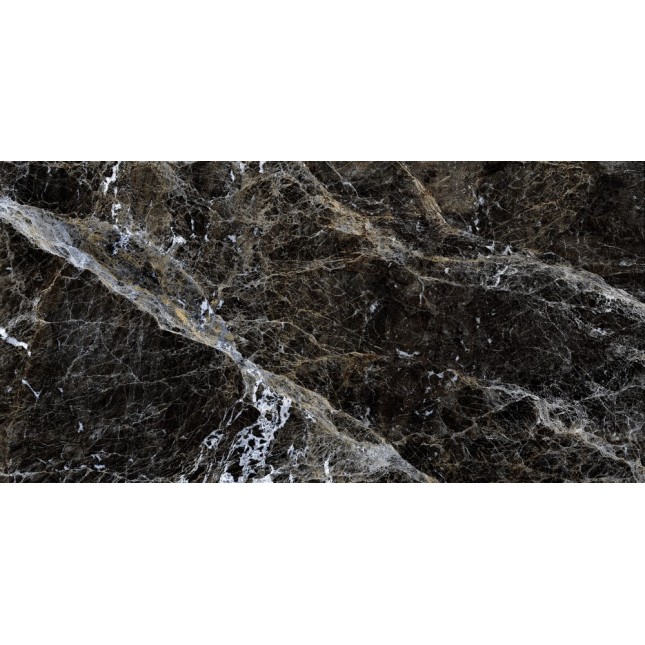 Керамический гранит Грессе Симбел GRS05-03 Карбон черный мрамор 1200x600x10