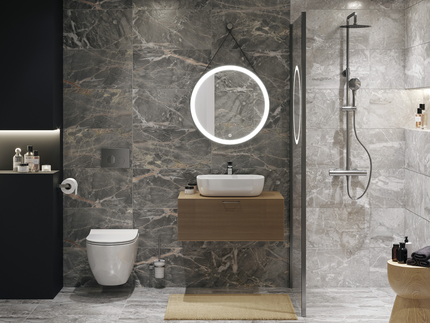 Керамический гранит Cersanit Wonderstone 16527 серый 29,7х59,8