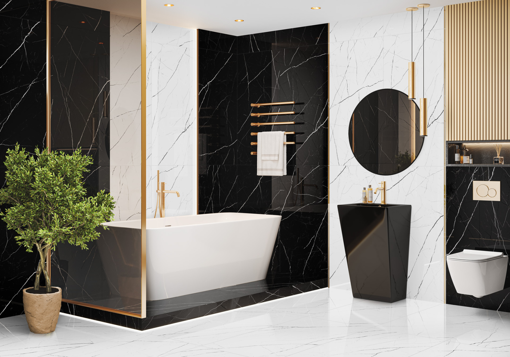 Керамический гранит Twinstone Black суперполированный 60х120 60120TWN99HG