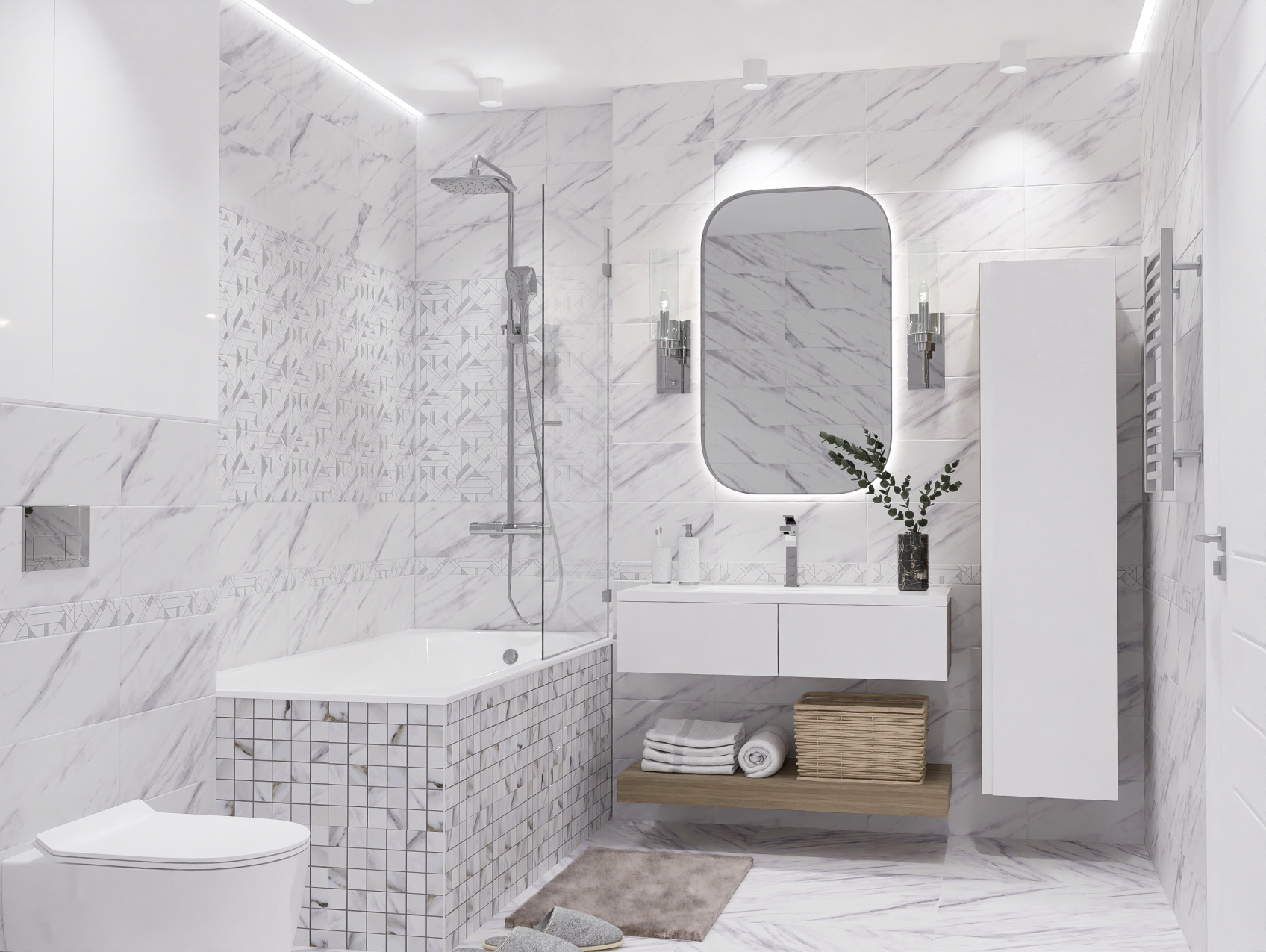 Керамическая плитка Azori Alpi Marmo 20,1x50,5