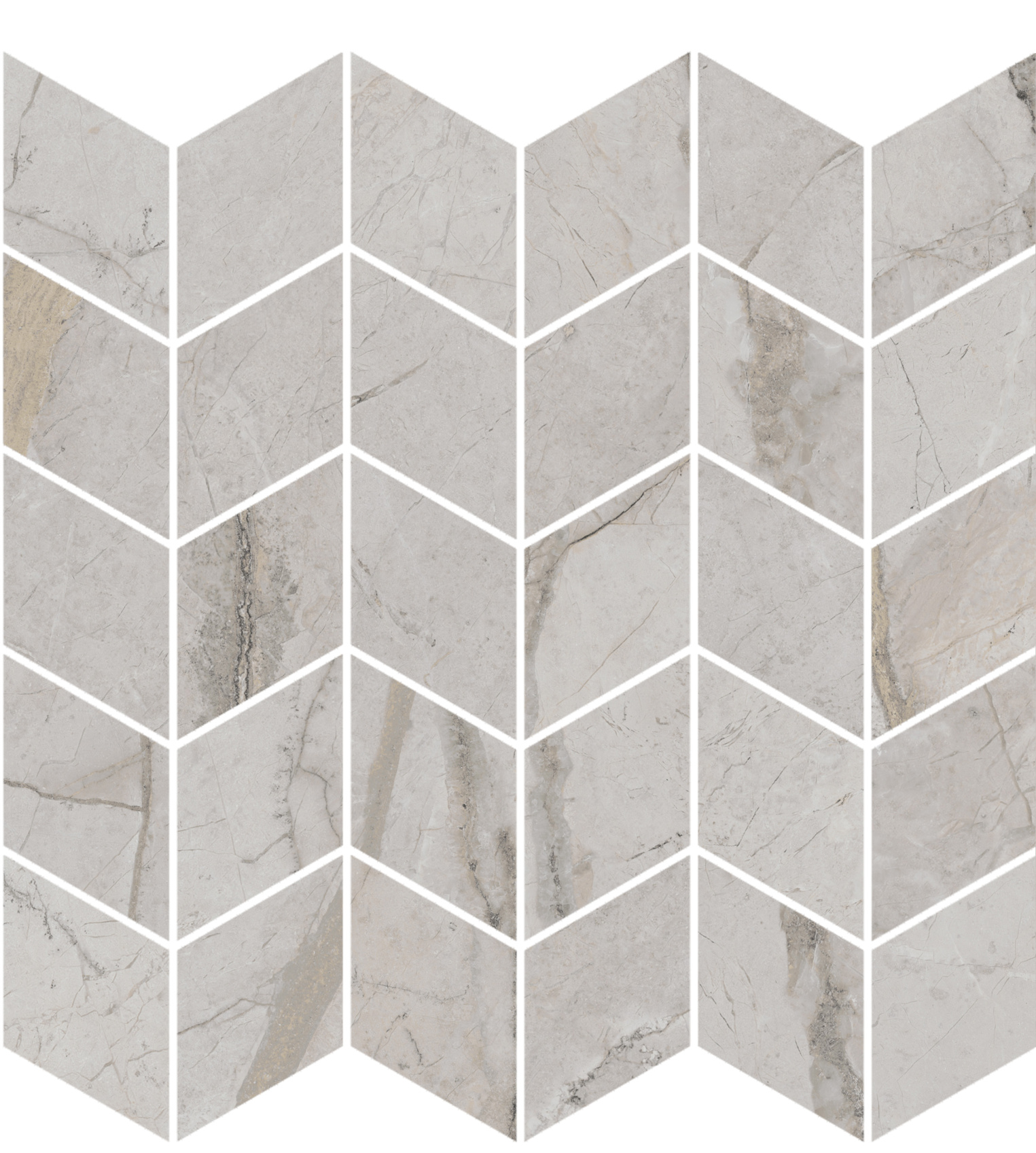 Керамический декор Kerama Marazzi Ифран мозаичный серый светлый глянцевый обрезной 30x31.2x0.9