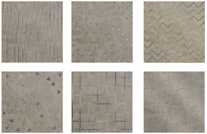 Керамический декор Axima Адажио бежевая орнамент D1 набор из шести плит 20x20