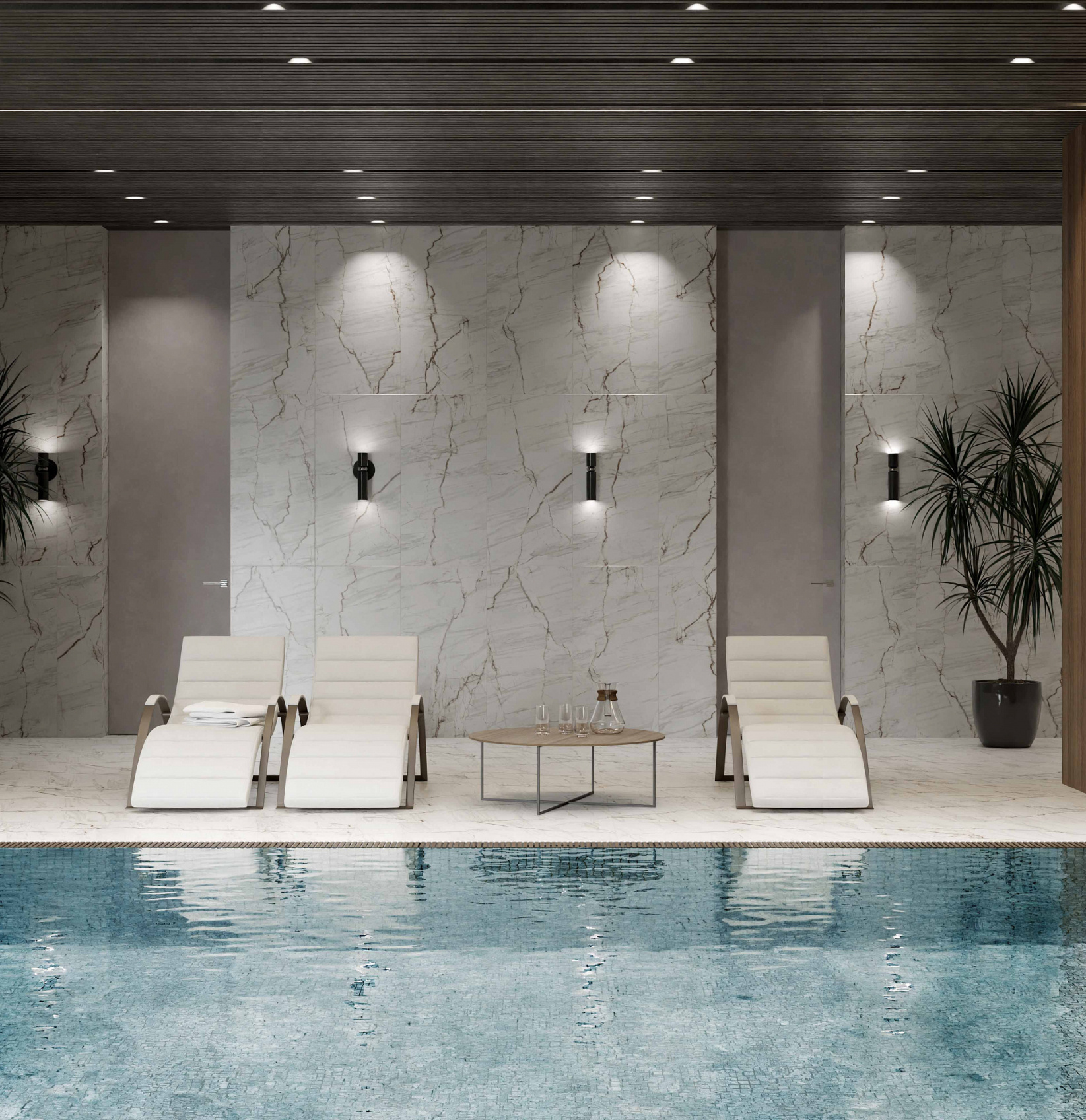 Керамический гранит Axima Riga белый 60х120