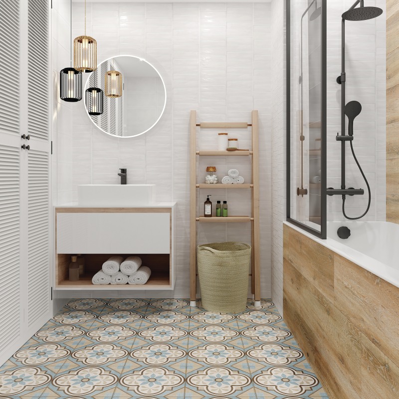 Керамический гранит Cersanit Daisy пэчворк многоцветный рельеф А16067 29,8х29,8