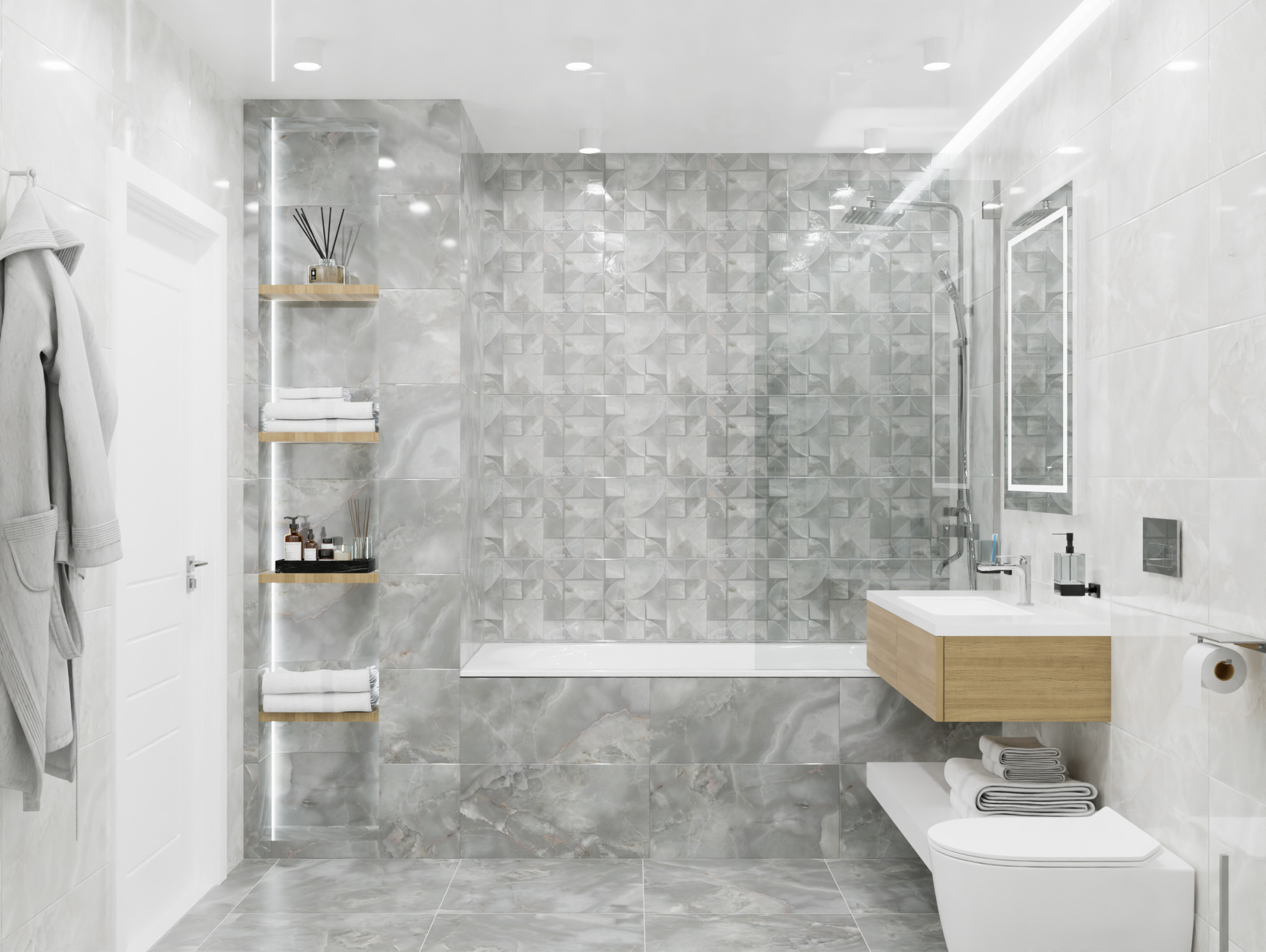 Керамическая плитка Azori Opale Light 315x630