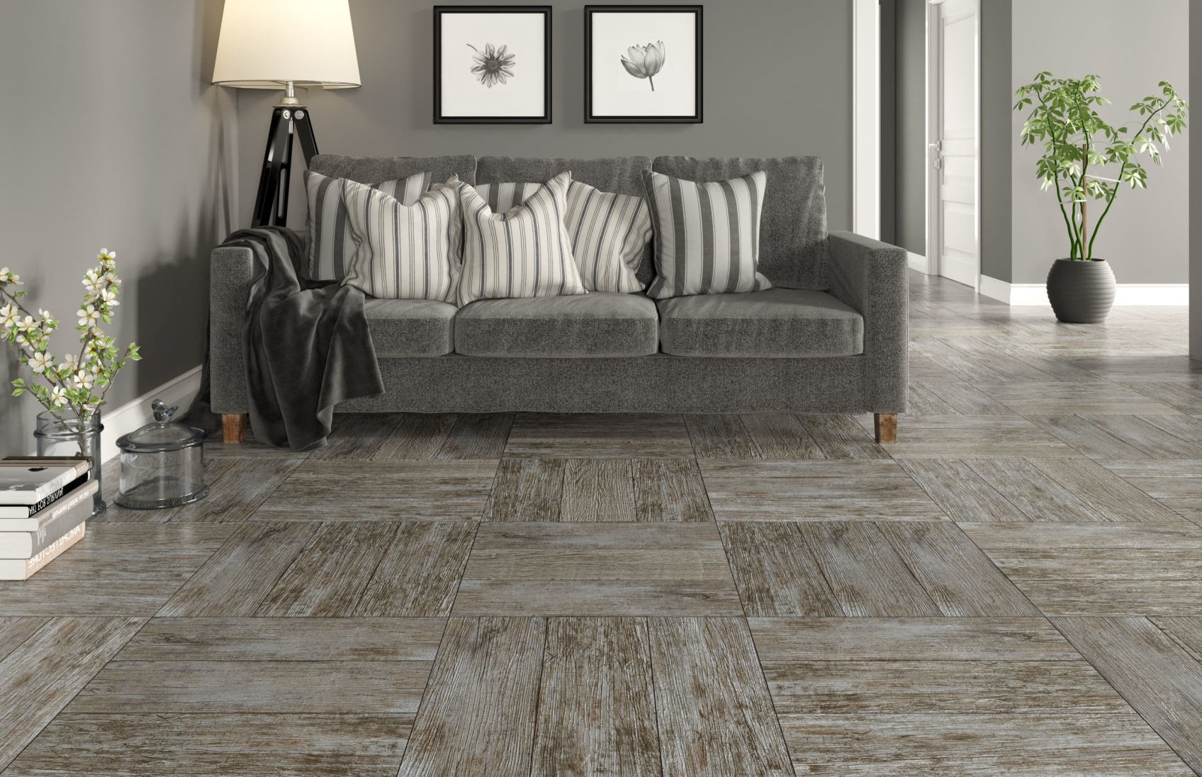 Керамический гранит Lasselsberger Ceramics Вестерн Вуд 6264-0058 (ст. арт. 6064-0039) 20x60 темно-серый