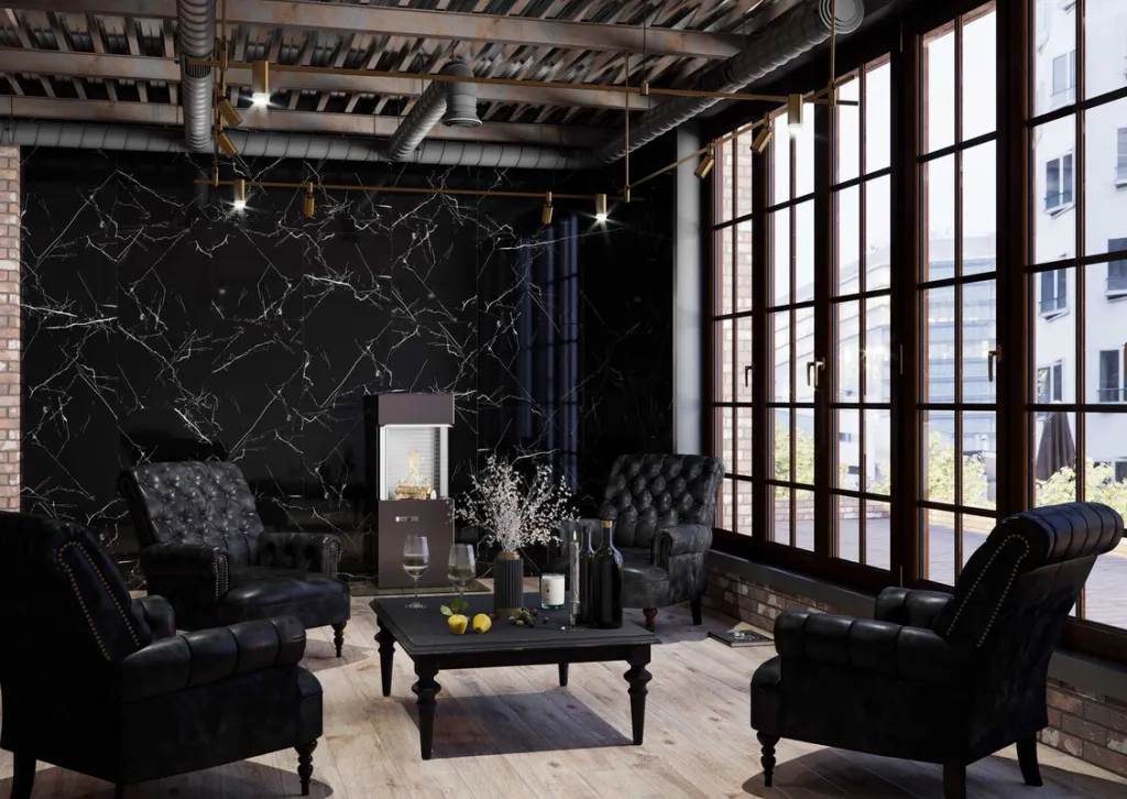 Керамический гранит Estima Marble Onlygres MOG 602 Black полированный 60х120