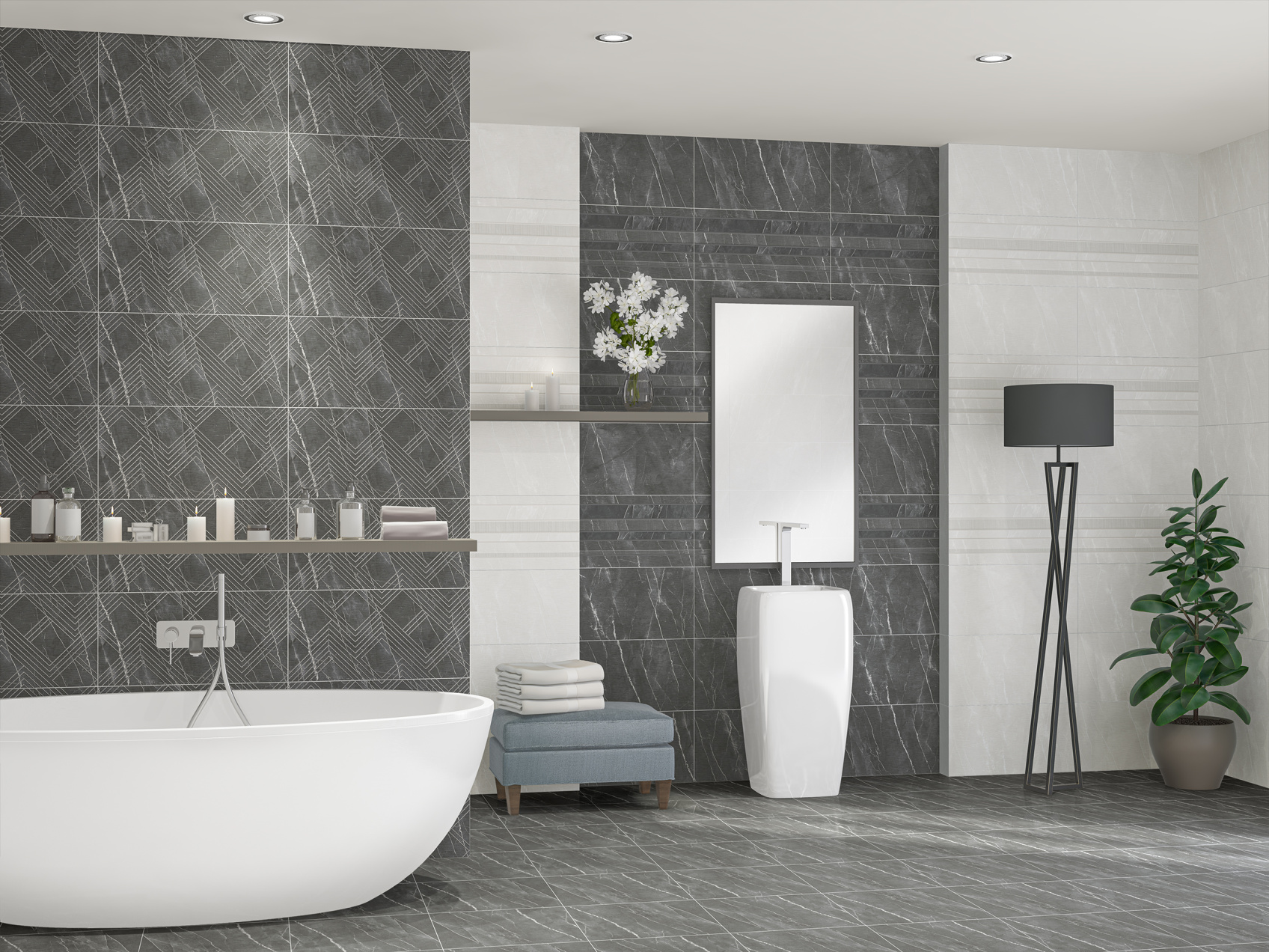 Керамическая плитка Azori Hygge Grey напольная 42x42