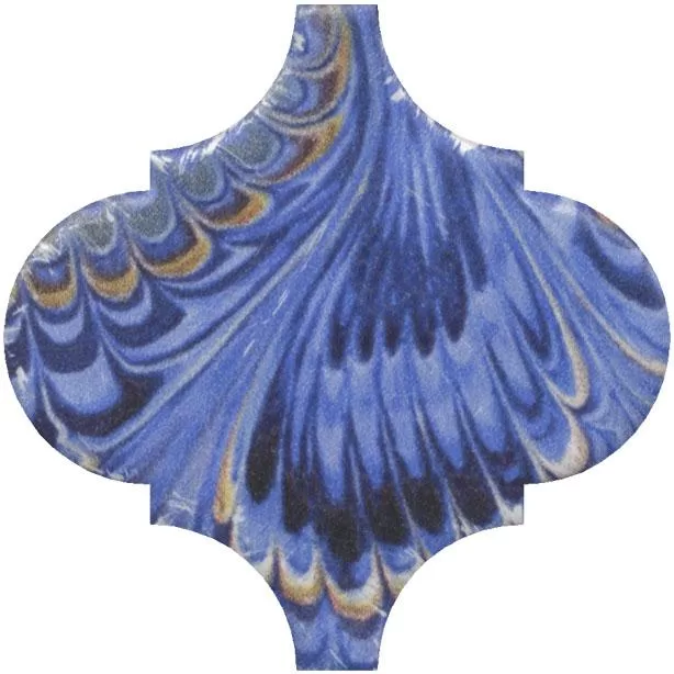 Керамический декор Kerama Marazzi Арабески Венеция синий матовый 6,5x6,5