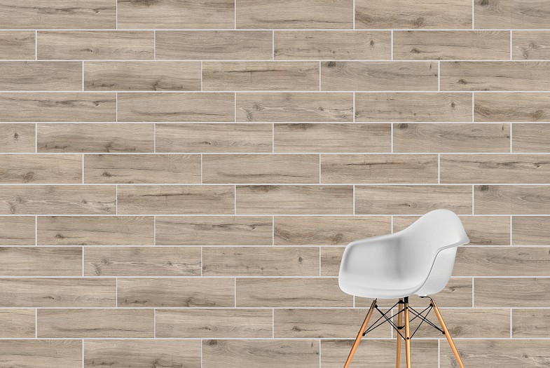 Керамический гранит Vitra OriginWood K952412R Светлый Греж Матовый 20х80