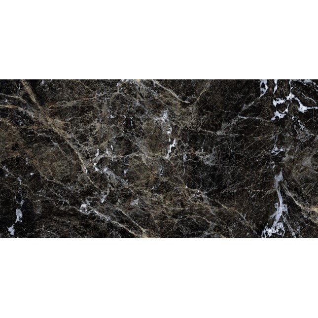 Керамический гранит Грессе Симбел GRS05-03 Карбон черный мрамор 1200x600x10