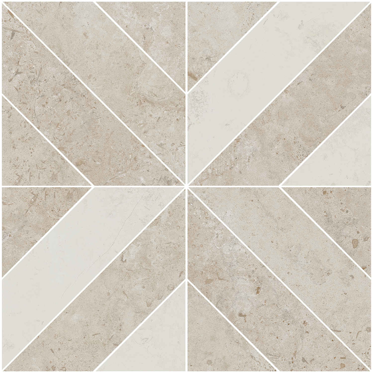 Керамический декор Про Лаймстоун ID125T бежевый матовый 60x60 (ст.арт. ID125)