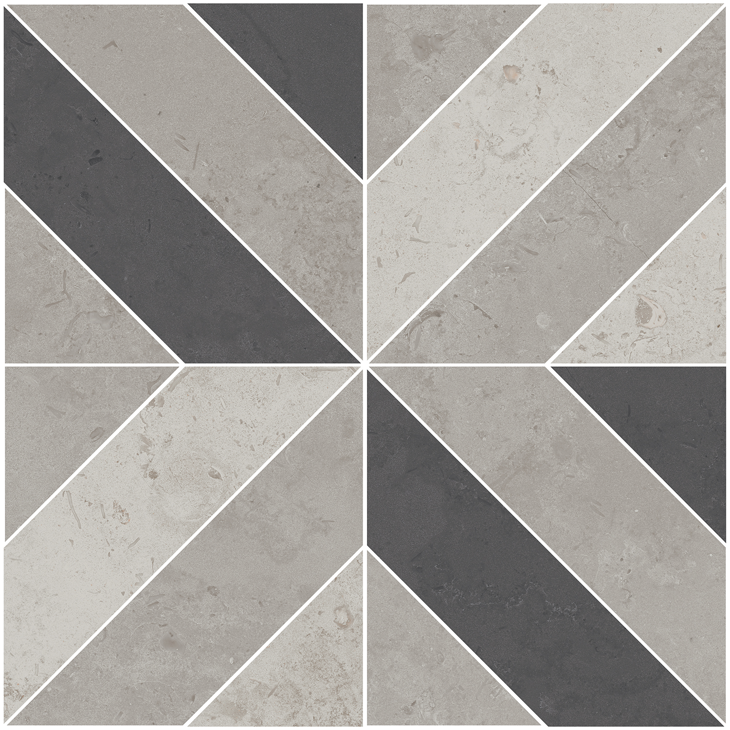 Керамический декор Про Лаймстоун ID124T серый матовый 60x60 (ст.арт.  ID124)