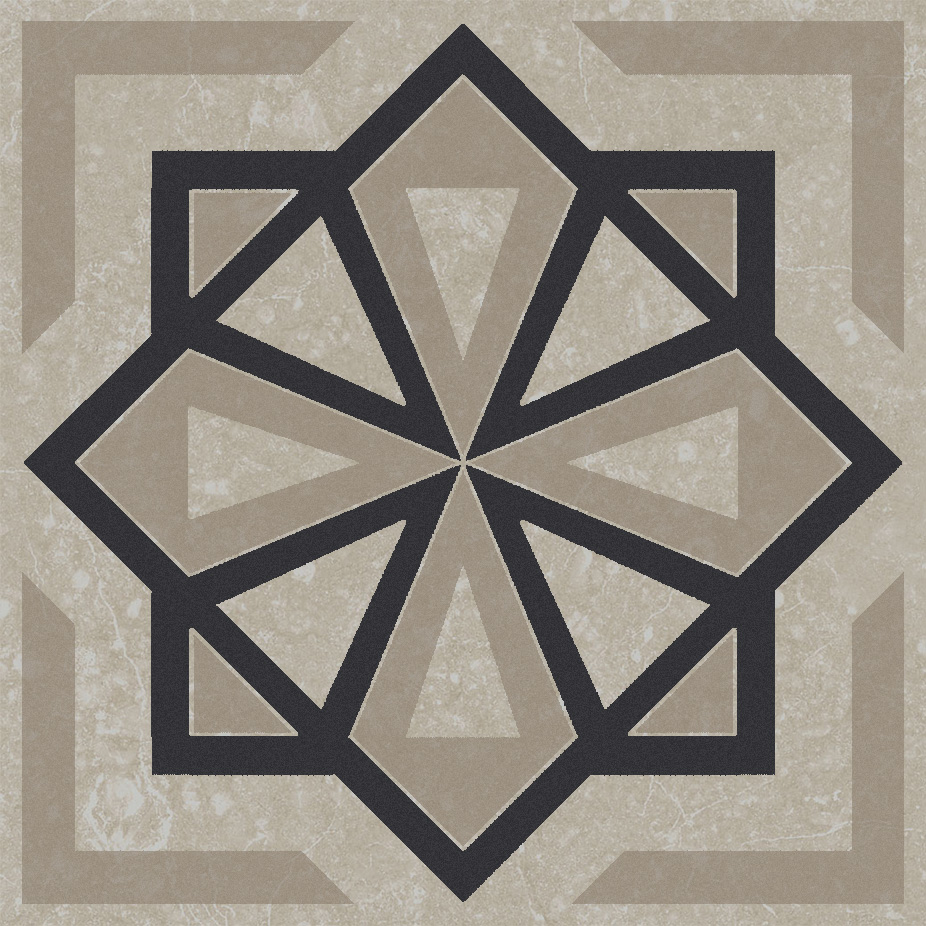 Керамический декор Kerama Marazzi Касабланка серый светлый матовый 9.8x9.8x0.7