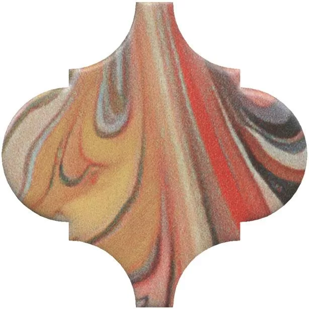 Керамический декор Kerama Marazzi Арабески Венеция красный матовый 6,5x6,5